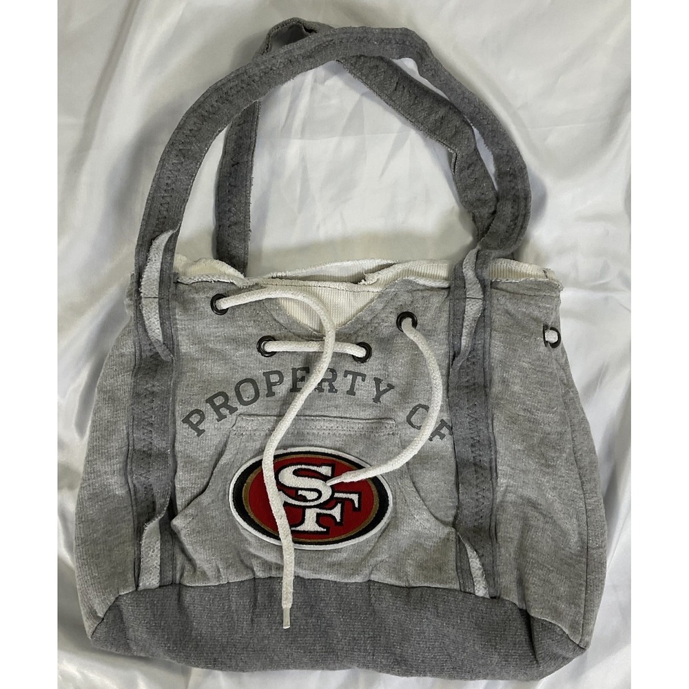 NFL San Francisco 49ers Football Sweatshirt Purse gray w/ patch little earth